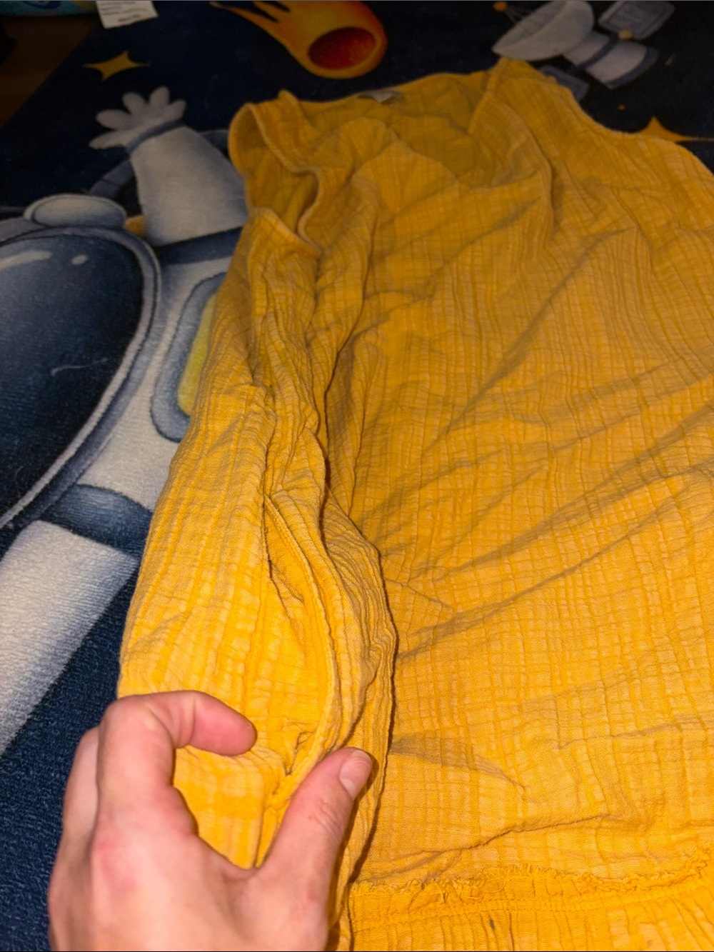 OFFERS OPEN! Wonderly Gold Mustard yellow Texture Sleeveless sundress summer S - Picture 4 of 5